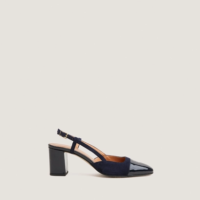 Slingbacks à talons marine
