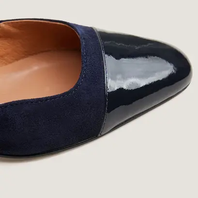 Slingbacks à talons marine