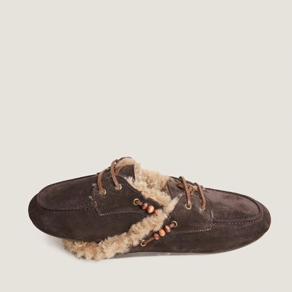 Mocassins souples à bouts arrières ouverts marron
