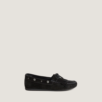 Mocassins souples à lacets noir