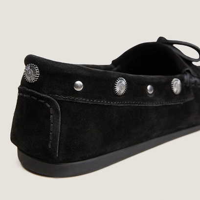 Mocassins souples à lacets noir
