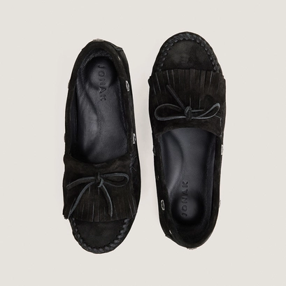 Mocassins souples à lacets noir