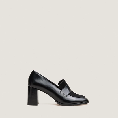 Mocassins à talon noir