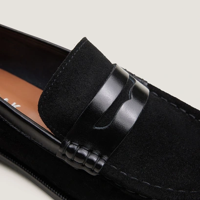 Mocassins à bouts ronds noir