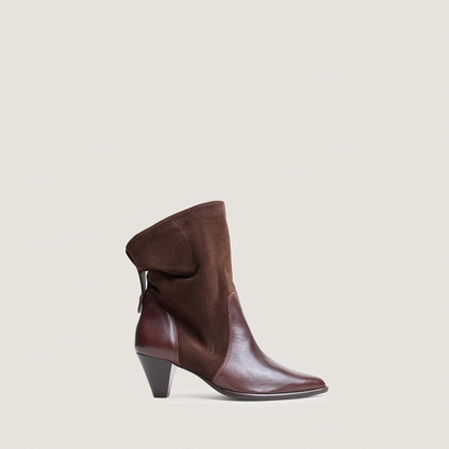 Bottines à bouts pointus marron