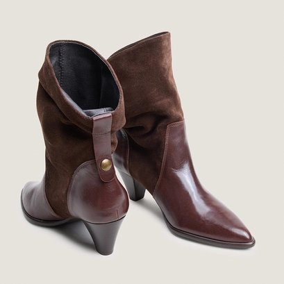Bottines à bouts pointus marron