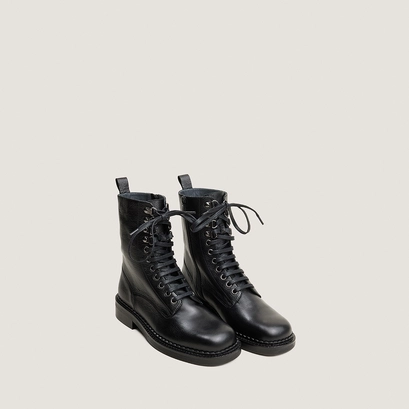 Bottines à lacets et à talons noir