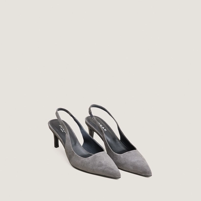 Slingbacks à talon gris