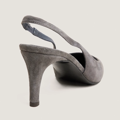 Slingbacks à talon gris