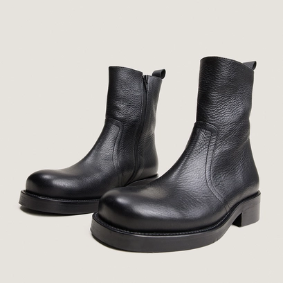 Bottines à lacets et à talons noir