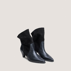 Bottines &agrave; bouts pointus noir