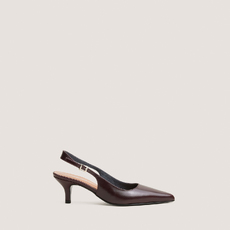 Escarpins slingbacks &agrave; petits talons bordeaux