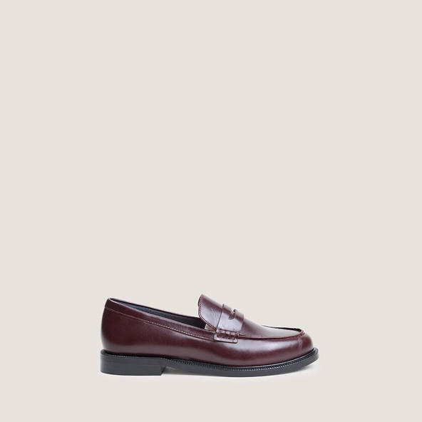 Mocassins à bouts ronds en cuir bordeaux | DRACULA | Jonak