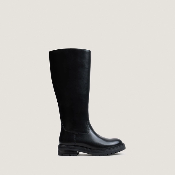 Bottes à semelles crantées en cuir noir | AGILUS | Jonak