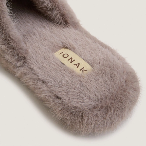 Chaussons en fourrure synthétique grise | JOURNEY | Jonak