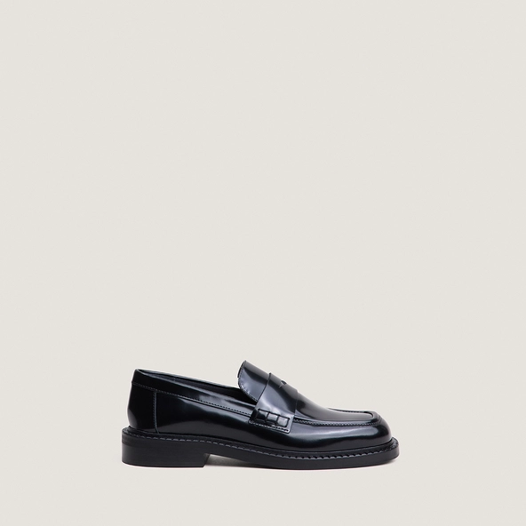 Mocassins à bouts carrés en cuir noir | DIVONA | Jonak
