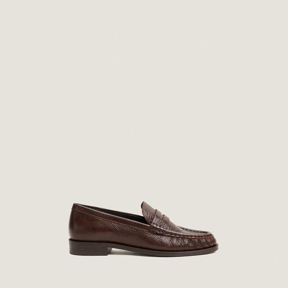 Mocassins à bouts ronds en cuir vieilli marron | DELICE | Jonak