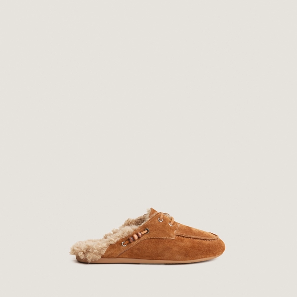 Mocassins souples &agrave; bouts arri&egrave;res ouverts en croute cognac | LILOU | Jonak