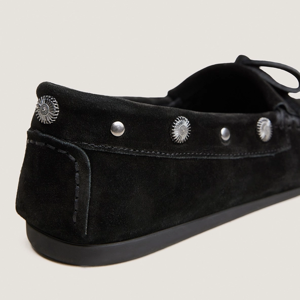 Mocassins souples &agrave; lacets en cro&ucirc;te noir | LOUISON | Jonak