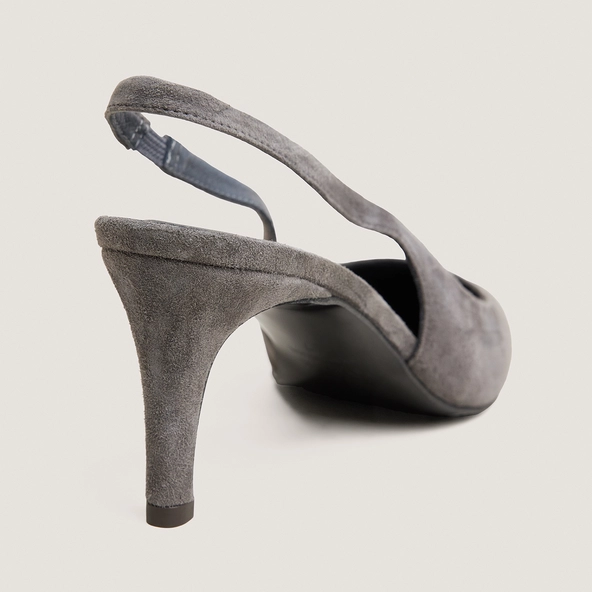 Slingbacks à talon en velours gris | DIAMANTELLE | Jonak