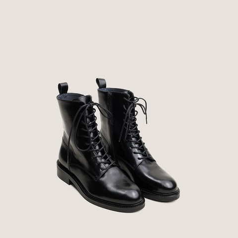 Boots &agrave; lacets noir