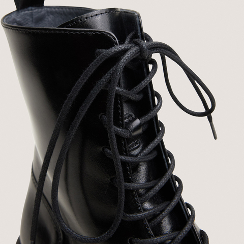 Boots &agrave; lacets noir