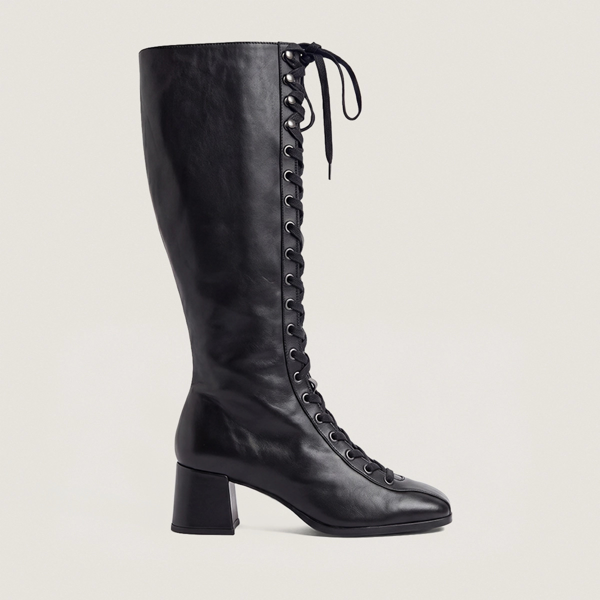 Bottes à talons en cuir noir | VISION | Jonak
