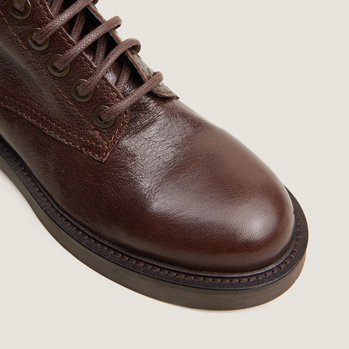 Bottes à talons en cuir grainé marron | APHELIE | Jonak