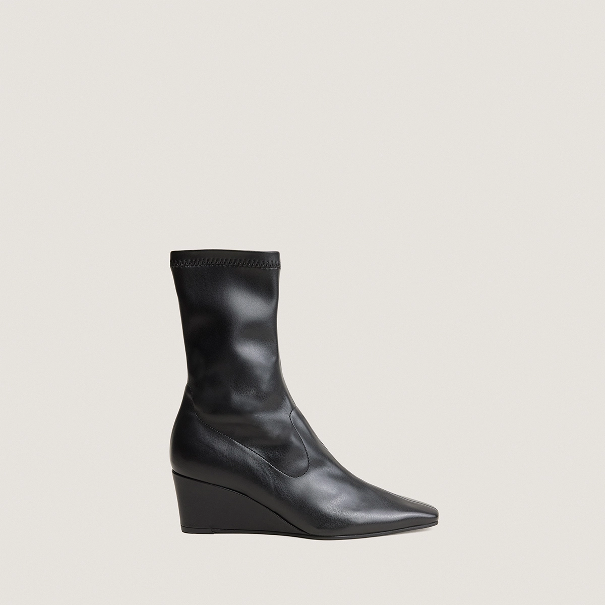 Bottines à bouts pointus en stretch noir | DEXTRA | Jonak