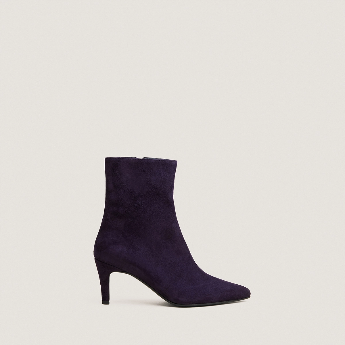 Boots à talon en velours violet | DIEMINA | Jonak