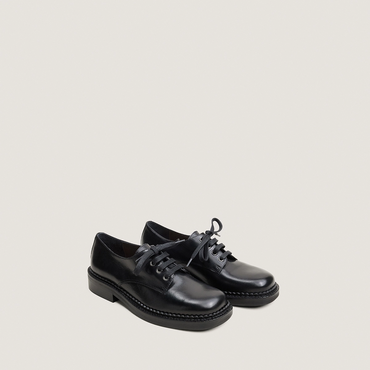 Derbies à lacets en cuir noir | DIVONE | Jonak