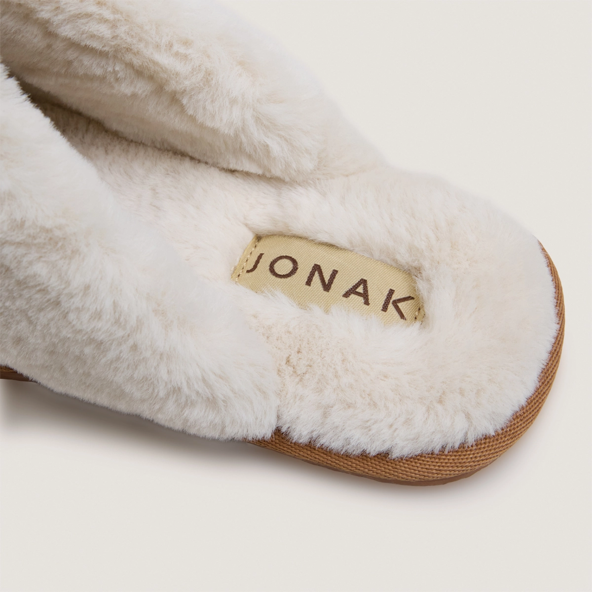 Chaussons en croute noisette et fourrure synthétique noisette | JUNIOR | Jonak