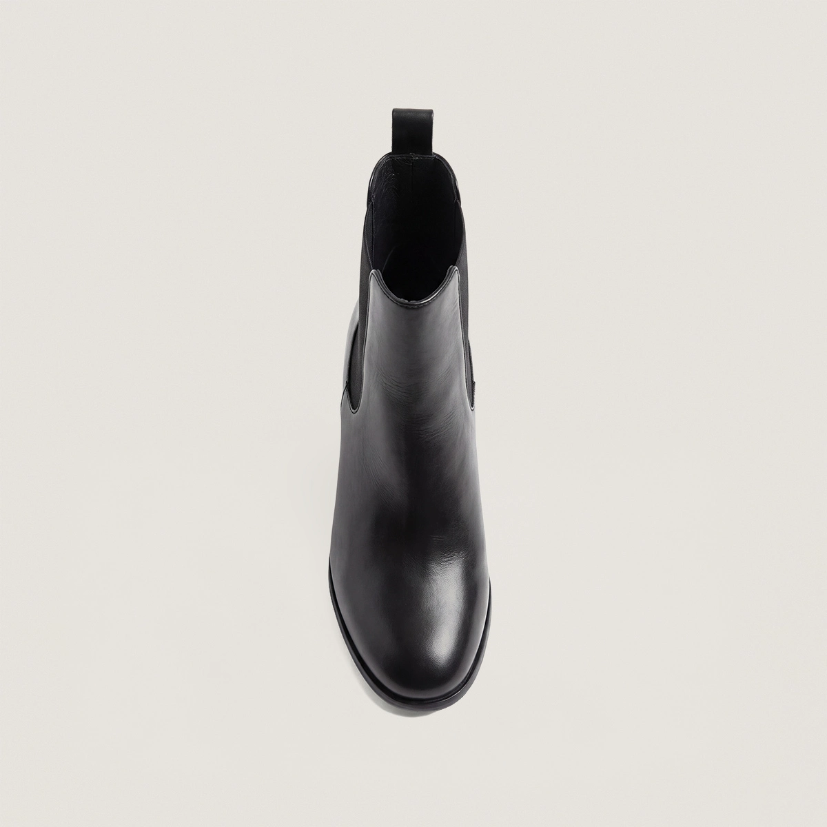 Boots à bouts ronds en cuir noir | DIBRE | Jonak