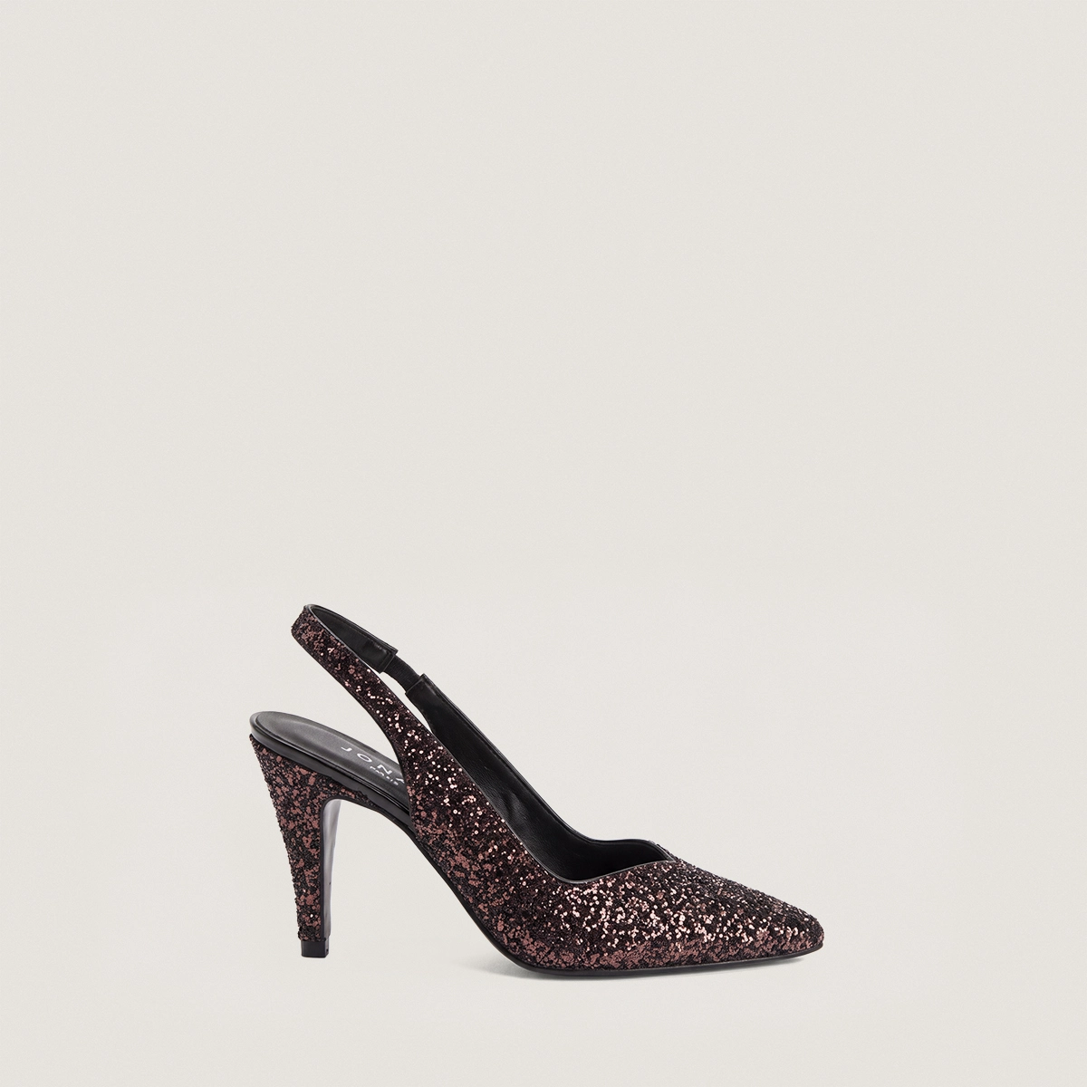 Escarpins slingbacks et à bouts pointus en glitter marron | DILETTO | Jonak