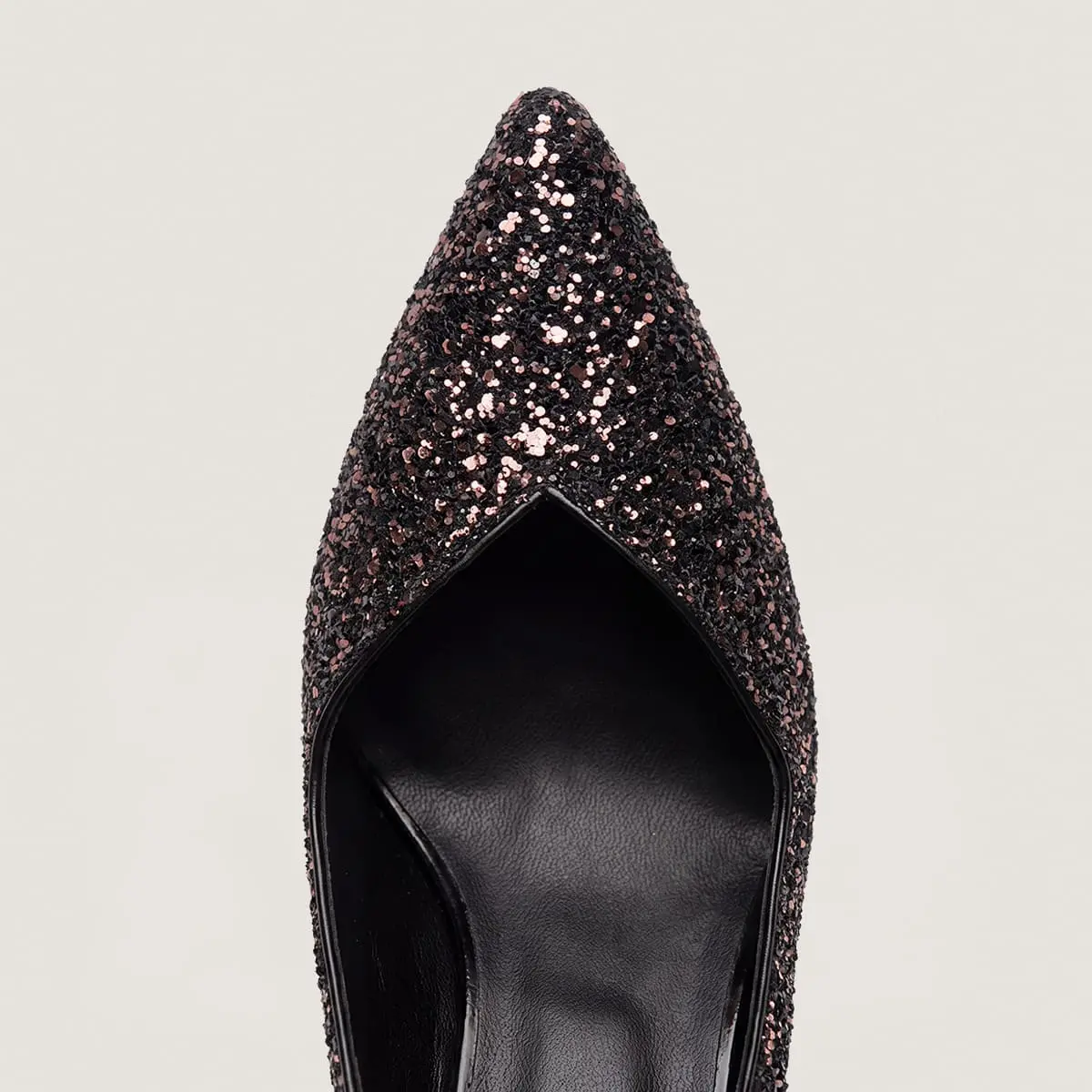 Escarpins slingbacks et à bouts pointus en glitter marron | DILETTO | Jonak