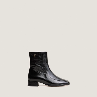 Bottines à bout carré noir