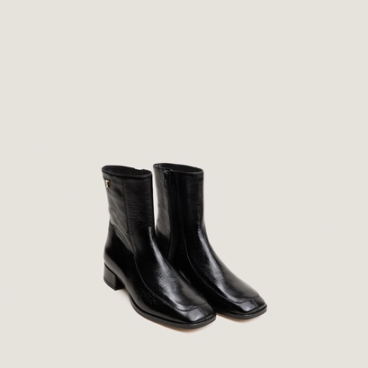 Bottines à bout carré noir