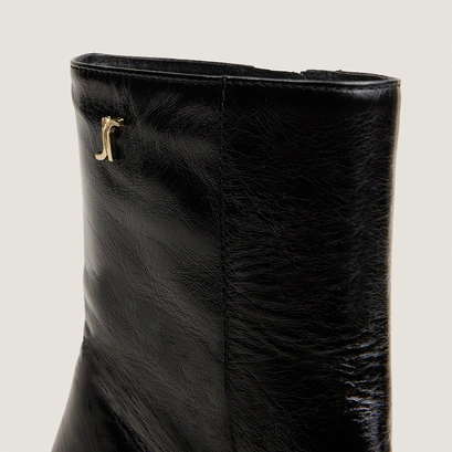 Bottines à bout carré noir