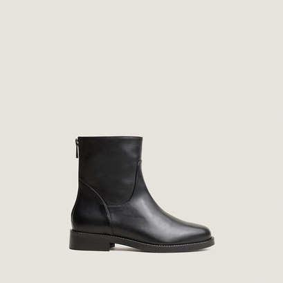 Bottines à zip et à talons noir
