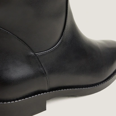 Bottines à zip et à talons noir