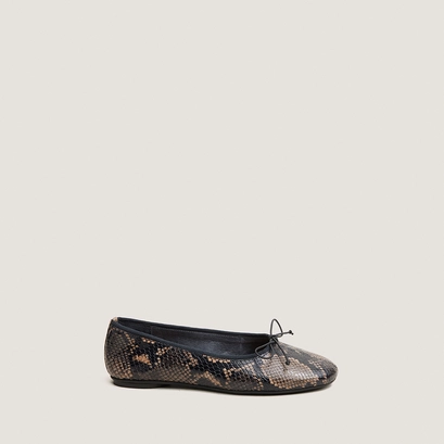 Ballerines à petits lacets taupe