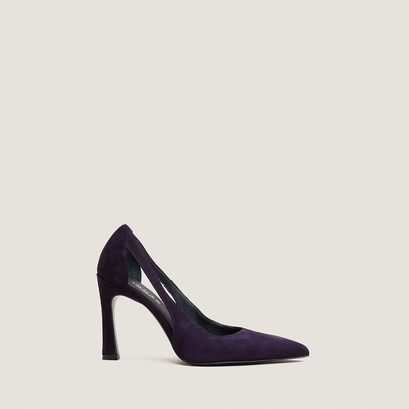 Escarpins à talons et bouts pointus violet