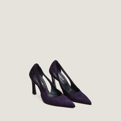 Escarpins à talons et bouts pointus violet