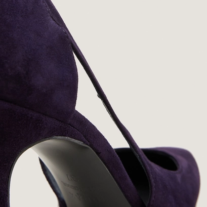 Escarpins à talons et bouts pointus violet