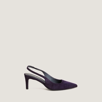 Escarpins &agrave; talon en velours violet | DIAMANTELLE | Jonak