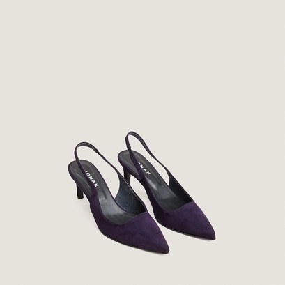 Escarpins &agrave; talon en velours violet | DIAMANTELLE | Jonak