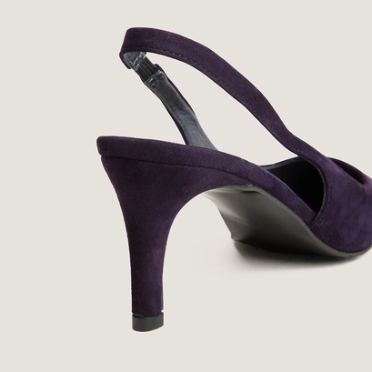 Escarpins &agrave; talon en velours violet | DIAMANTELLE | Jonak