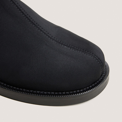 Boots &agrave; bouts ronds en textile stretch noir | DAMI | Jonak