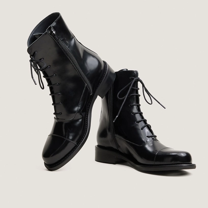 Boots à bouts ronds noir