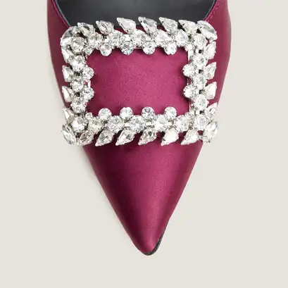 Escarpins slingbacks à bouts pointus bordeaux
